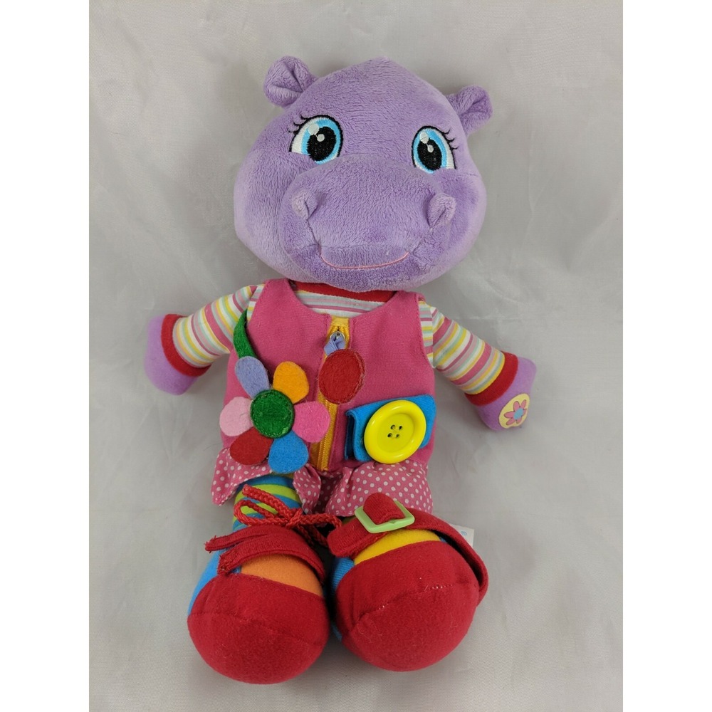 Garanimals Purple Hippo Plush Teach Me to Dress Myself 13 Inch 2011 Stuffed‎